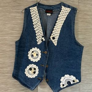 Vintage denim vest sunbelt brand